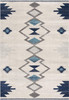 5' x 8' Cream Southwestern Dhurrie Area Rug