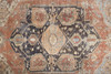5' x 8' Orange Brown and Taupe Abstract Area Rug