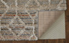5' x 8' Tan Taupe and Ivory Geometric Power Loom Stain Resistant Area Rug