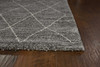 5' x 8' Grey Geometric Diamond Indoor Area Rug