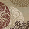 5' x 8' Sage Green Machine Woven Floral Medallion Disk Indoor Area Rug