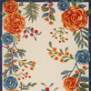 5' x 8' Multicolor Floral Stain Resistant Non Skid Polypropylene Area Rug