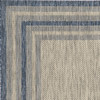 5' x 8' Grey or Denim Bordered UV Treated Area Rug