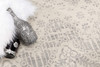 5' x 8' Ivory Distressed Ikat Pattern Area Rug