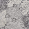 5' x 8' Gray Distressed Trellis Pattern Area Rug