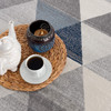 5' x 8' Navy Blue Geometric Diamond Area Rug