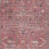 6' x 9' Brick Medallion Distressed Washable Area Rug