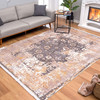 6' x 9' Gray Oriental Dhurrie Non Skid Area Rug