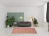 6' x 9' Orange Geometric Flat Weave Area Rug