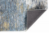 6' x 9' Blue and Gold Abstract Dhurrie Area Rug