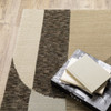 6' x 9' Brown and Ivory Geometric Power Loom Area Rug