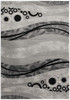 6' x 9' Gray Abstract Dhurrie Rectangle Area Rug