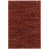 6' x 9' Red Grey Deep and Charcoal Power Loom Stain Resistant Area Rug