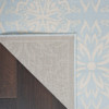 6' x 9' Light Blue Floral Power Loom Area Rug