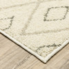 6' x 9' Sand Ash Grey and Ivory Geometric Power Loom Stain Resistant Area Rug