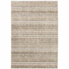 6' x 9' Ivory Grey Tan and Brown Abstract Power Loom Stain Resistant Area Rug