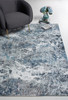 6' x 9' Blue and Gray Abstract Dhurrie Area Rug