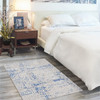 6' x 9' Blue Gray Abstract Dhurrie Area Rug