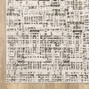 6' x 9' Ivory Grey Charcoal Brown and Beige Abstract Power Loom Stain Resistant Area Rug