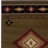 6' x 9' Green Southwestern Power Loom Stain Resistant Area Rug