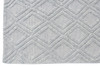 6' x 9' Gray Geometric Dhurrie Polyester Area Rug