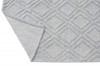 6' x 9' Gray Geometric Dhurrie Polyester Area Rug
