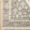 6' x 9' Grey Pink and Brown Oriental Power Loom Stain Resistant Area Rug