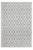 6' x 9' Gray Geometric Dhurrie Rectangle Area Rug
