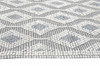 6' x 9' Gray Geometric Dhurrie Rectangle Area Rug