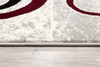6' x 9' Red Abstract Dhurrie Area Rug