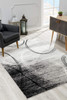 6' x 9' Gray Abstract Dhurrie Polypropylene Rectangle Area Rug