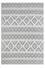 6' x 9' Gray Geometric Dhurrie Area Rug