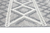 6' x 9' Gray Geometric Dhurrie Area Rug