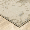 6' x 9' Grey Beige and Ivory Abstract Power Loom Stain Resistant Area Rug