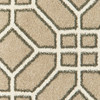 6' x 9' Sand & Ivory Geometric Power Loom Stain Resistant Area Rug