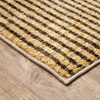 6' x 9' Gold Brown Blue Charcoal Rust and Beige Geometric Power Loom Area Rug