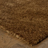 6' x 9' Brown Shag Tufted Handmade Stain Resistant Area Rug