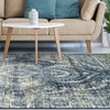 6' x 9' Taupe Abstract Power Loom Distressed Stain Resistant Area Rug