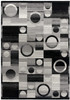 6' x 9' Gray Color Abstract Dhurrie Area Rug