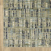 6' x 9' Green Blue Ivory Beige & Light Blue Abstract Power Loom Stain Resistant Area Rug