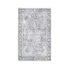 6' x 9' Charcoal Medallion Power Loom Stain Resistant Area Rug