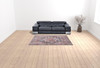 6' x 9' Multicolor Medallion Distressed Washable Polyester Area Rug
