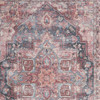 6' x 9' Multicolor Medallion Distressed Washable Polyester Area Rug