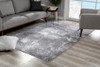 6' x 9' Blue Abstract Power Loom Polyester Area Rug