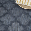 6' x 9' Navy Blue Geometric Flat Weave Area Rug