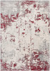 6' x 9' Red Abstract Dhurrie Rectangle Area Rug