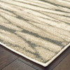 6' x 9' Ivory Sand and Ash Abstract Power Loom Stain Resistant Area Rug