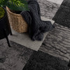 6' x 9' Gray Checkered Dhurrie Area Rug