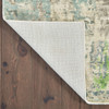 6' x 9' Blue and Green Abstract Hand Loomed Stain Resistant Area Rug