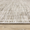 6' x 9' Beige Grey Ivory Tan & Brown Abstract Power Loom Area Rug